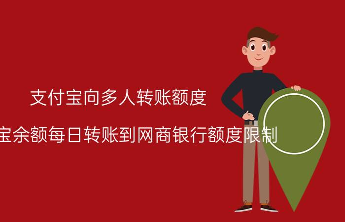 支付宝向多人转账额度 支付宝余额每日转账到网商银行额度限制？